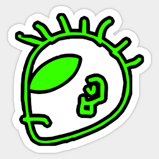 Alien Head Punk Design Sticker